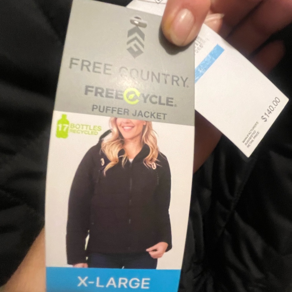 Free Country Black FreeCycle light weight Puffer Jacket - Picture 3 of 4